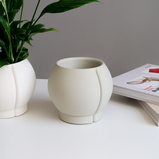 Indoor planter with drainage - ORBELLE OVAL