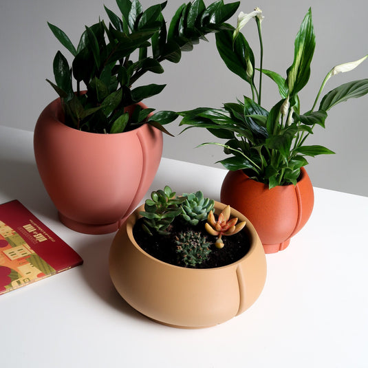 Indoor planter with drainage - ORBELLE LUNE